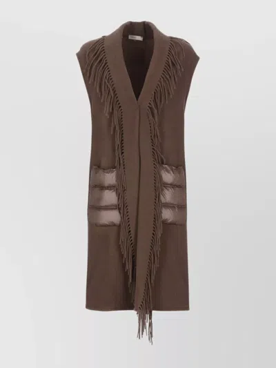 HERNO WOMEN'S WOOL FRINGE VEST