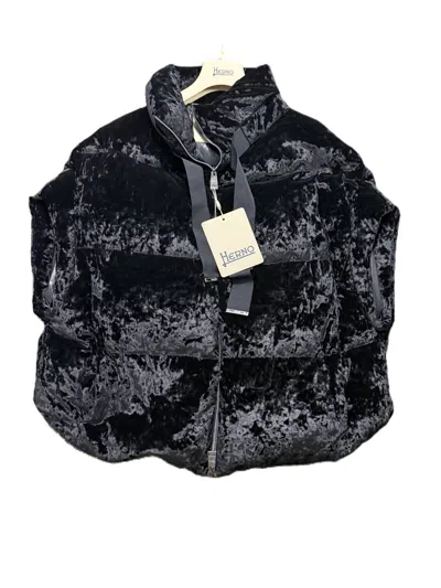 Herno Women's Zip Up Puffer Vest In Black