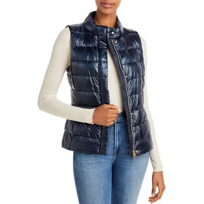 Herno Womens Down Quilted Vest In Blue