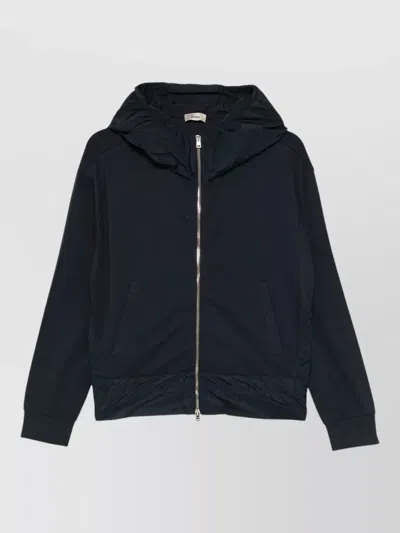 Herno Womens Hooded Knitwear Jacket Everyday Style In Blue