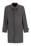Herno Men Wool And Cashmere Coat In Gray