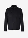 Herno Wool And Cashmere Overshirt In Blue