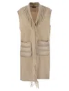 Herno Women Wool And Cashmere Sleeve Coat In Beige