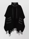 Herno Wool And Nylon Cape In Black