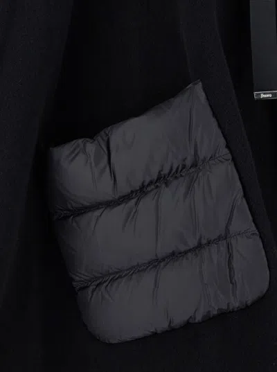 Herno Wool And Nylon Cape In Black