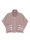 Herno Quilted-pocket Fleece Jacket In Pink