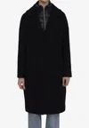 Herno Black Padded Single-breasted Coat In Mixed Of Tech Materials Woman In Black