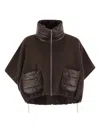 Herno Wool And Nylon Short Down Jacket In Brown