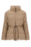 Herno Quilted Drawstring Wool Jacket In Neutral