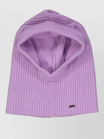 Herno Wool Balaclava In Purple