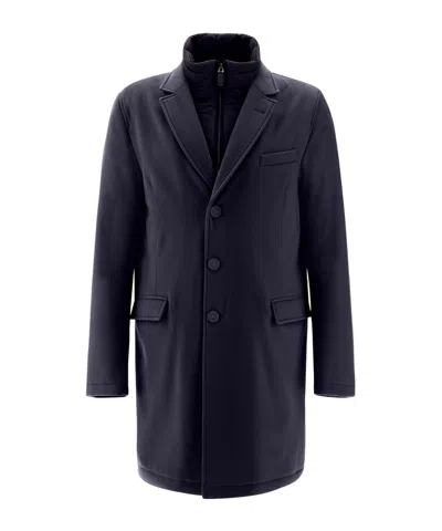 Herno Wool Beaver Coat In Black