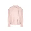 Herno Wool Biker Jacket In Pink