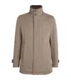 Herno Stand-up Collar Wool Jacket In Grey