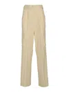 Herno Cargo Trousers In Wool And Viscose Blend In Neutral