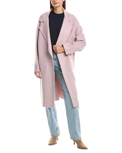 Herno Wool-blend Coat In Pink