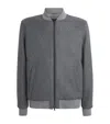 Herno Wool-blend Felt Bomber Jacket In Gray