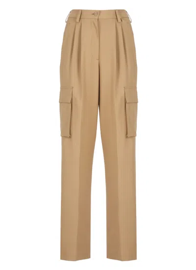 HERNO WOOL BLEND PALAZZO PANTS