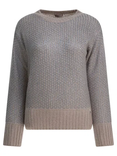 HERNO WOOL BLEND SWEATER KNITWEAR BEIGE