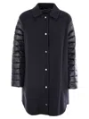 Herno Wool Body Coat In Blue