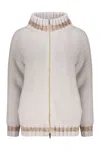 Herno Zip-up Wool Cardigan In Gray