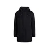 Herno Concealed-fastening Hooded Coat In Black