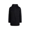 Herno Wool Cashmere Hooded Coat Men In Black