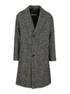 Herno Cappotto Chevron Lana Coats Multicolor In Gray