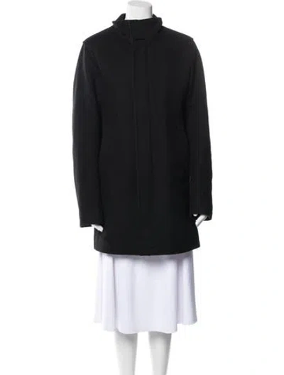 Pre-owned Herno Wool Coat In Black