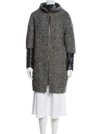 Pre-owned Herno Wool Coat In Black