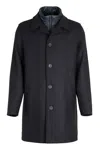 Herno Wool Coat In Blue
