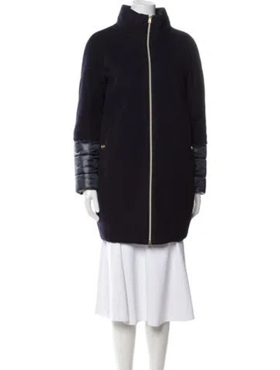 Pre-owned Herno Wool Coat In Blue