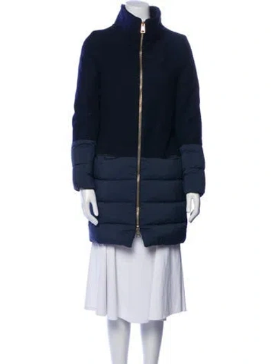 Pre-owned Herno Wool Coat In Blue