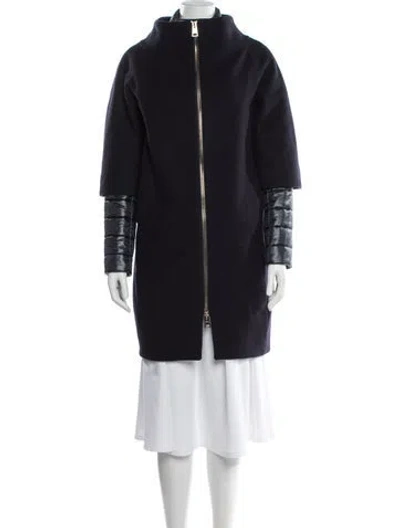 Pre-owned Herno Wool Coat In Blue
