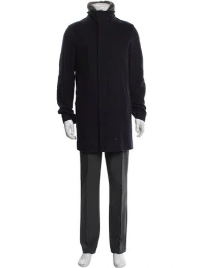 Pre-owned Herno Wool Coat In Blue