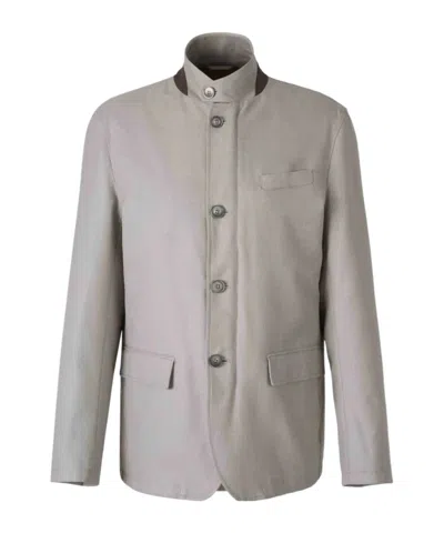 Herno Wool Coat In Gray