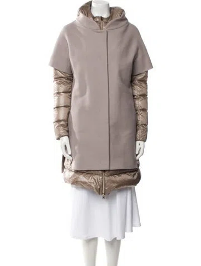 Pre-owned Herno Wool Coat In Neutral