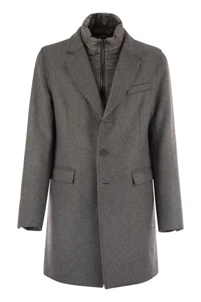 HERNO HERNO WOOL COAT WITH BIB