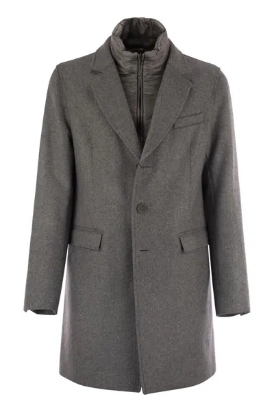 HERNO HERNO WOOL COAT WITH BIB