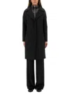 Herno Wool Coat With Technical Bib In Black