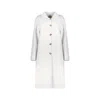 Herno Wool Button-front Coat In White