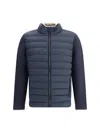 Herno Men Wool Double Layered Jacket In Blue