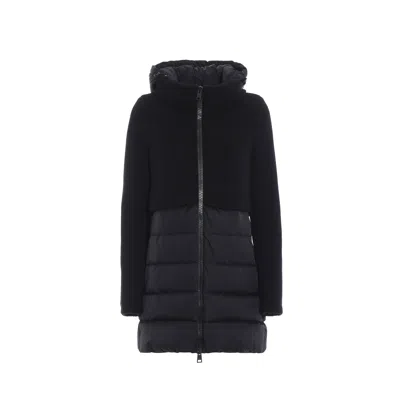 Herno Wool Down Coat In Black