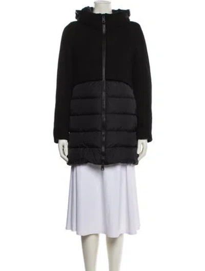 Pre-owned Herno Wool Down Coat In Black