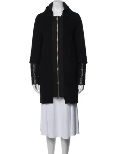 Pre-owned Herno Wool Down Coat In Black