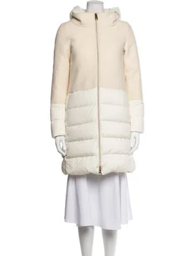 Pre-owned Herno Wool Down Coat In Neutrals