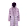 Herno Wool Down Coat Women In Purple