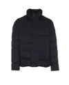 Herno Short Down Jacket With Detachable Fur Insert In Black
