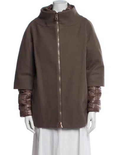 Pre-owned Herno Wool Down Jacket In Brown