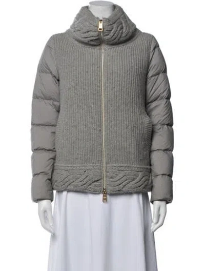 Pre-owned Herno Wool Down Jacket In Gray