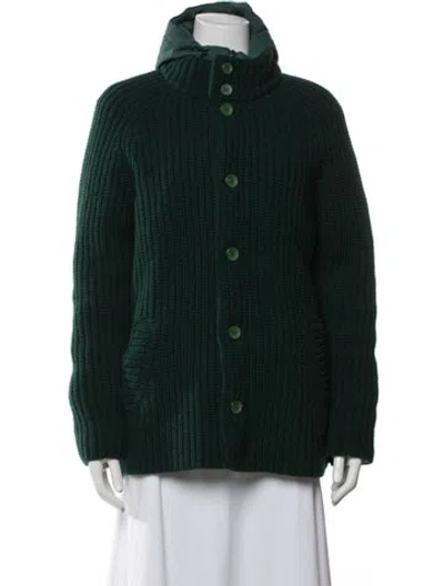 Pre-owned Herno Wool Down Jacket In Green